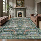 5x7 Area Rugs, Vintage Retro Soft Washable Rug, Non-Slip Low Pile Rugs by Yarooge