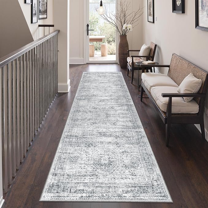 2'6 x 8' Runner Rug Non Slip, Washable Kitchen Rugs, Nursery Room, Soft Runner - Image 5