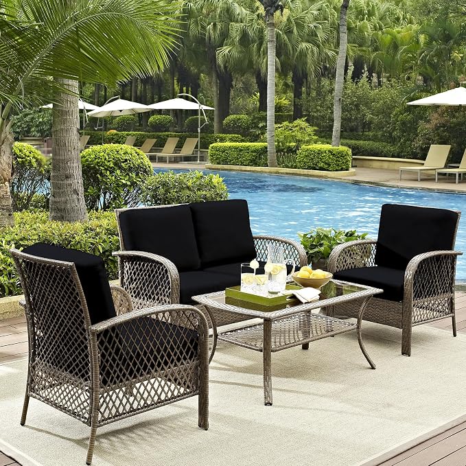 14Pcs Outdoor Cushion Covers, Elastic Patio Cushion Covers | Washable, - Image 6