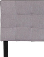 Flash Furniture Bedford Tufted Upholstered Full Size Headboard in Light Gray - Image 5