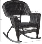 Jeco 3 Piece Rocker Wicker Chair Set - Image 3