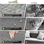 ovios 7 Pieces Patio Furniture Set, Outdoor Wicker Sectional Sofa - Image 9