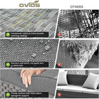 ovios 12 Pieces Patio Furniture Set, Outdoor Wicker Sectional Sofa - Image 7
