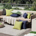 MIULEE Pack of 2 Decorative Outdoor Solid Waterproof Throw Pillow Covers Euro - Image 6