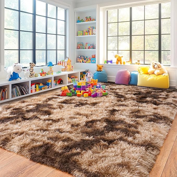 Pionblank 8x10 Rug for Living Room, Fluffy Large Area Rug - Image 5
