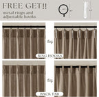 94 Inch Light Filtering Pinch Pleated Linen Curtains - Image 4