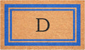 Calloway Mills 152971830D Blue Border 18" x 30" Monogram Doormat by Callowaymills