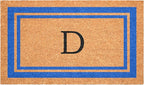 Calloway Mills 152971830D Blue Border 18" x 30" Monogram Doormat by Callowaymills
