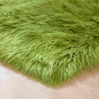 Goolela Lime Green Rug 4x6 Fluffy Fuzzy Furry Carpet - Image 6