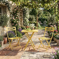 GarveeLife 3 Piece Outdoor Bistro Set, All Metal Patio Table and Chairs Set by GarveeLife