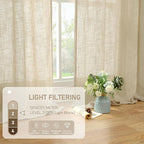 Linen Kitchen Curtains 30 Inch Length - Image 4
