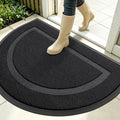 OLANLY Half Circle Front Door Mat Outside 35x23 All-Season Rubber Doormat | Jet by OLANLY