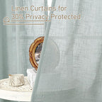 Short Kitchen Linen Curtains 24 Inch Length - Image 5