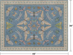 Washable Blue Rugs for Bedroom Bedside - Image 2