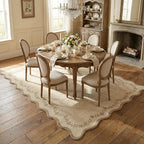 GarveeHome 4x6 Scalloped Washable Area Rug Jute Nursery Kids Bedroom Rug | Soft - Image 2