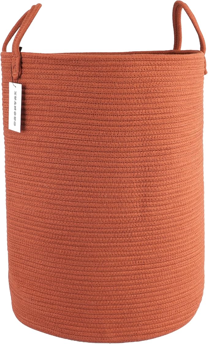 XUANGUO Cotton Rope Laundry Basket Hamper by XUANGUO