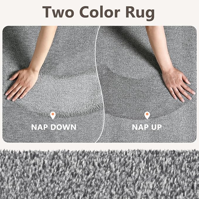 2x6 Grey Runner Rug Washable Non-Slip Soft - Image 9