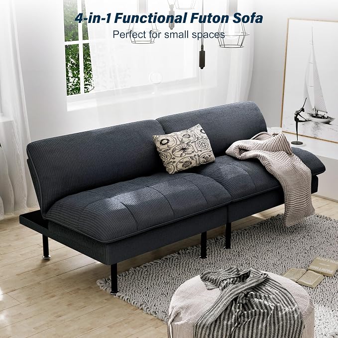 Ribilake 3 Sets 70" Futon Sofa Bed, 4 in 1 Multi-Function Couch Sleeper - Image 8