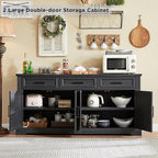 JXQTLINGMU 66" Farmhouse Buffet Cabinet - Image 3