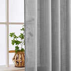 MIULEE Grey Linen Curtains 52x72 Inch Length - Image 5