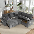Hanherry Sectional Couch with Pull Out Sofa Bed, Corduroy Sleeper Sofa with 2 by Hanherry