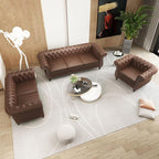 QHITTY 3 Piece Living Room Set, Sectional Chesterfield Sofa Chair Contemporary - Image 7