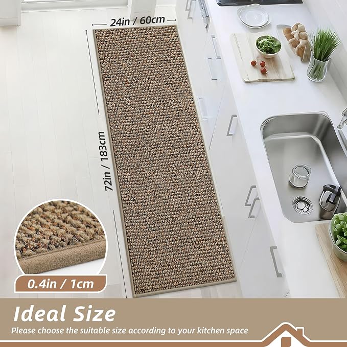 BEQHAUSE Kitchen Runner Rugs 24"x72", Kitchen Mats - Image 2