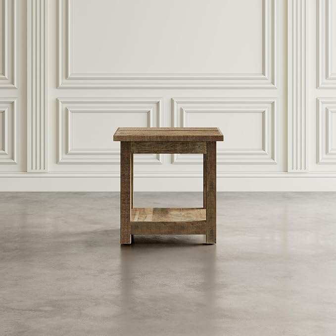 Jofran Reclamation Rustic Reclaimed Solid Wood Square End Table - Image 7