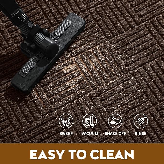 Front Door Mat, Heavy Duty Waterproof Doormat 31.5"x20", Stain Fade Resistant - Image 4