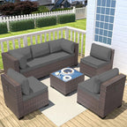 Outdoor Patio Furniture Set, 7 Pieces Outdoor Sectional Furniture Patio Sofa - Image 8