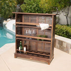 Christopher Knight Home Riviera Acacia Non-FSC KD Wood Bar, Rich Mahagony - Image 4