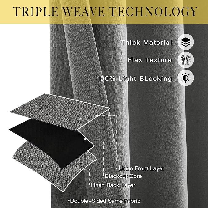 NICETOWN 100% Blackout Curtains - Image 2