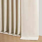Topfinel 102 Inch Curtains 2 Panels Set, Two Packs Pinch Pleat Back Tab Linen - Image 5