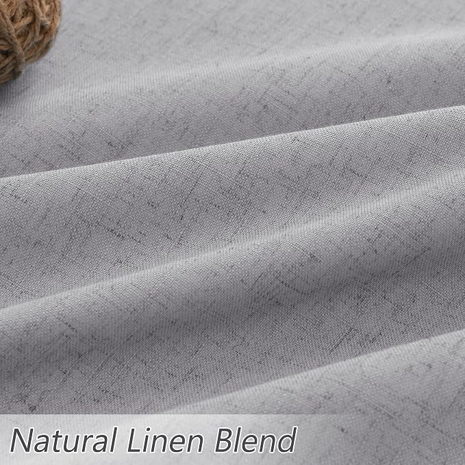Grey 100% Blackout Curtains 96 Inch Length 2 Panels Set - Image 3