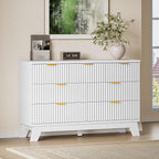 BORNOON Fluted 7 Drawer Dresser, 47.2" Wide Modern Boho Chest of Drawers by BORNOON
