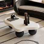 40" Cloud Coffee Table for Living Room Irregular Coffee Table Modern Low Coffee - Image 3