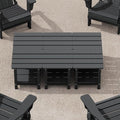 SERWALL Adirondack Table Set of 6, Outdoor Side Table- Gray by SERWALL