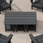 SERWALL Adirondack Table Set of 6, Outdoor Side Table- Gray by SERWALL