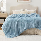 Bedsure GentleSoft Fluffy Light Blue Blankets Queen Size by Unknown