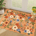 DUKINO 2x3 Rugs for Entryway, Floral Door Mat Washable Kitchen Rugs, Low Pile by DUKINO