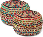 REDEARTH · Round Pouf Ottoman by REDEARTH