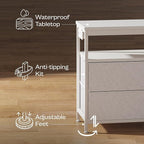 Huuger LED TV Stand for Bedroom, 47 Inch Dresser TV Stand for 43, 55 Inch TV - Image 8