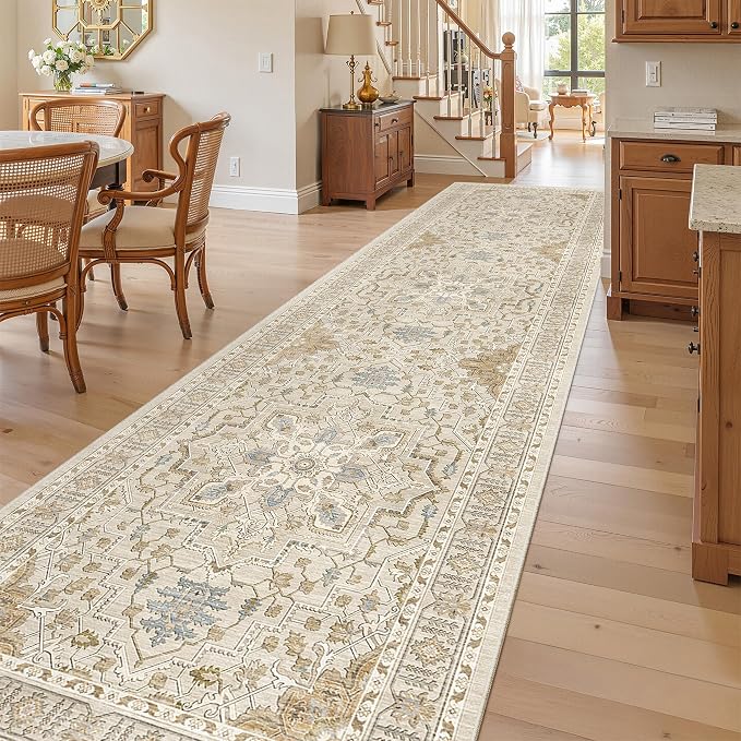 Madane Hallway Runner Rug 3x12 Washable Kitchen Runners 12ft, Soft Low-Pile by Madane