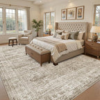 Soalmost 10x12 Area Rugs for Living Room Washable Rug Non-Slip Brown | Large - Image 4