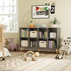 8-Cube Bookshelf 2 Tier Retro Bookcase - Image 5
