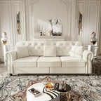 KEIKI 83" Velvet Chesterfield Sofa - Image 3