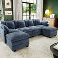 107" Cloud Couch Sectional, U Shaped Modular Sectional Sofa, 4-Seat Deep Seat by Hanherry