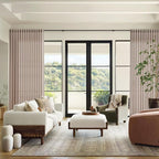 Oatmeal Semi Sheer Curtains 72 Inches Long 2 Panels Set - Image 7