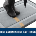 OLANLY Front Door Mat Outside 47x17, All-Season Heavy-Duty Rubber Doormat | Ash - Image 4