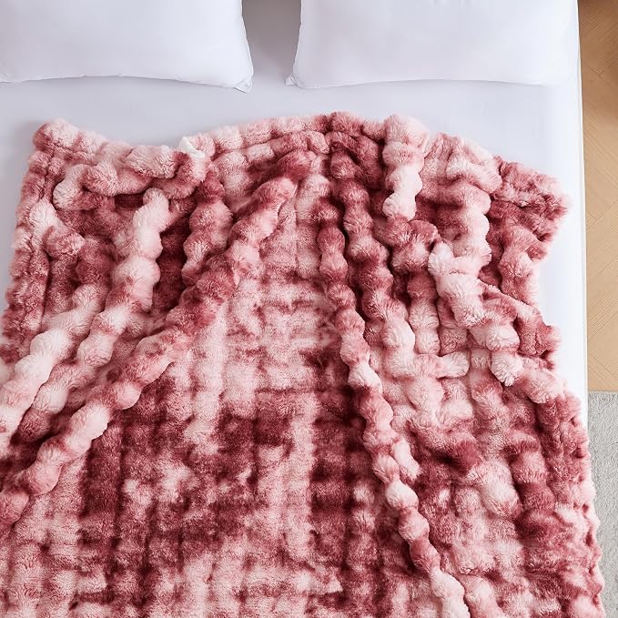 50x60 Inches Ultra-Soft Fuzzy Faux Fur Plush Throw Blanket - Image 5
